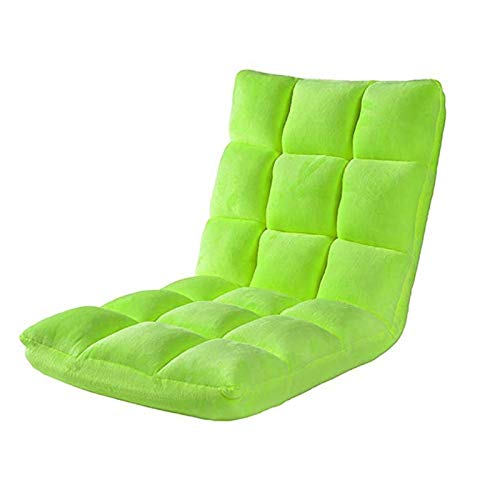 Tiiiopkvvv Lazy Sofa, verstellbar, mehrere Positionen, Memory-Schaum, Bodenkissen, gepolsterter Spielstuhl, bequeme Rückenlehne (Farbe: Rot) (Grün) von Tiiiopkvvv