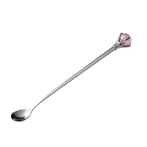 Tiiiopkvvv Löffel, Edelstahl, Diamantlöffel, Kaffeelöffel, Smoothie-Löffel, Rührlöffel, Milch, Tee, Rühren, Suppenlöffel (Größe: 6 Stück) () von Tiiiopkvvv