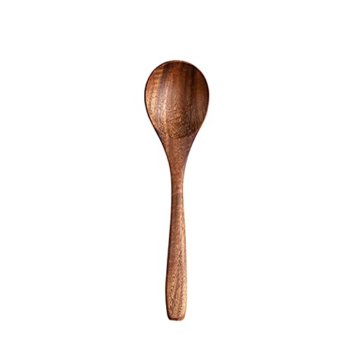 Tiiiopkvvv Löffel Holzlöffel Haushalt Langstiel Suppenlöffel Großer Suppenlöffel Löffel Honiglöffel Reis Brei Löffel 6 Stück Suppenlöffel (Farbe: Messing) (1) von Tiiiopkvvv