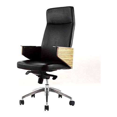 Tiiiopkvvv Office Boss Stuhl Einfache Leder Hohe Rückenlehne Bürostuhl Chefsessel Computerstuhl Home Drehstuhl Kissen für eine lange Zeit Keine Verformung Atmungsaktiv Hoher Rückprall von Tiiiopkvvv