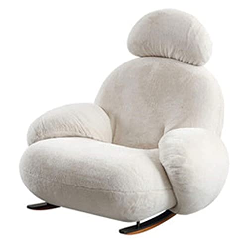 Tiiiopkvvv Schaukelstuhl, Schaukelstuhl, Loungesessel, Erwachsene, Zuhause, Balkon, Loungesessel, faules Sofa, Wohnzimmer, Einzelsofa, Stuhl für Schlafzimmer oder Kinderzimmer (98 x 89 x 97 cm) von Tiiiopkvvv