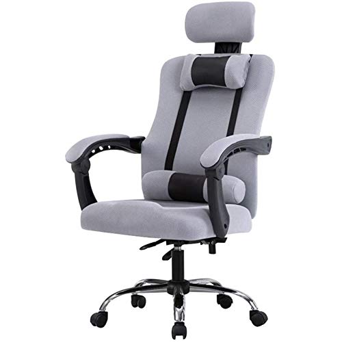 Tiiiopkvvv Schreibtischstühle für Heimbüro, Videospiele, ergonomische Aufgabe, Computer, Gaming, Netzgewebe, verstellbare verstellbare Klapparme, Drehgelenkstütze, Kopfstütze, Lendenwirbelsäule von Tiiiopkvvv
