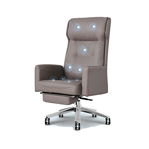 Tiiiopkvvv Schreibtischstühle für Zuhause, Büro, Chefsessel, Chefsessel, Computer-Gaming-Stühle, Rindsleder, Videospiel-Stühle, 7-Punkt-Massage von Tiiiopkvvv