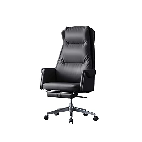 Tiiiopkvvv Schreibtischstuhl aus Rindsleder, Rückenlehne mit Fußhocker, ergonomischer Computer-Gaming-Stühle von Tiiiopkvvv