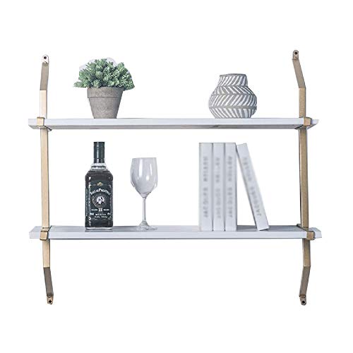 Tiiiopkvvv Schweberegale Dekorative Wandregale im Retro-Stil Lagerregal mit Eisenhalterung und Holzlager Stark von Tiiiopkvvv