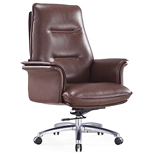 Tiiiopkvvv Stühle Business Boss Stuhl Computerstuhl Bürostuhl Drehstuhl Rücksitz Liegestuhl Business Chefsessel Boss Stuhl (Farbe: Braun) von Tiiiopkvvv