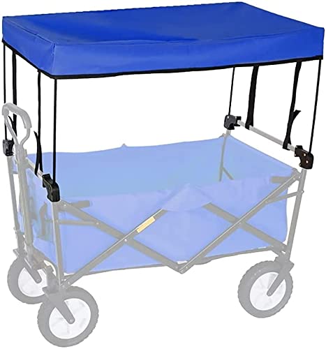 Tiiiopkvvv Trolley-Markise, zusammenklappbar, tragbar, für den Außenbereich, Handwagen, Zubehör, Vorzelt, Vordach, geeignet für Freizeit, Outdoor, Camping, Picknick, Strand, Angeln (Farbe: A) (Blau) von Tiiiopkvvv