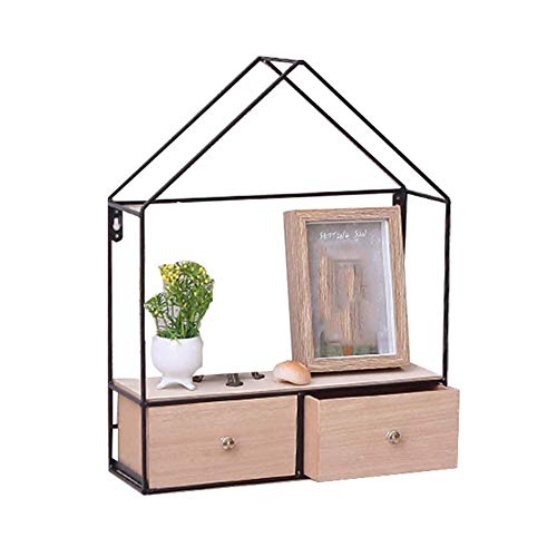 Tiiiopkvvv Wandregale im Retro-Stil Schweberegale Dekorative Aufbewahrung Dreieck Haus Eisen Kunst Massivholz Schublade Multifunktions Lagerung Display Regal Tiiiopkvvv Wandregale im Retro-Stil Schweberegale Dekorative Aufbewahrung Dreieck Haus Eisen Kunst Massivholz Schublade Multifunktions Lagerung Display Regal von Tiiiopkvvv