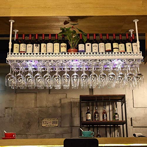 Tiiiopkvvv Weinregale zum Aufhängen, Weinregal, Bar, Kelchständer, kreativ, umgekehrt, Weinglashalter, Aufbewahrungsregal (Größe: 80 x 35 cm) (120 x 35 cm) von Tiiiopkvvv