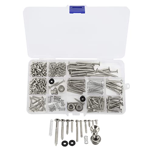 Gitarren Schrauben, Schlagbrett Schrauben Set, Electric Guitar Screw Kit Assortment Set Repair Fasteners with Storage Box Deluxe Hardware Fasteners Assortment Set for Electric Guitar Pickup von Tiiyee