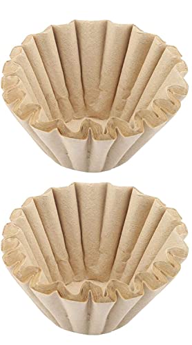 Korbfilterpapier, 50 Stück Einweg Holzfaser Korbfilter Kaffeefilter Universal Korbfiltertüten Papierfilter Kaffeefilterpapier Ersatz Kuchentyp Zubehör Für Filterkaffeemaschine Haushaltsgeräte Braun(S) von Tiiyee