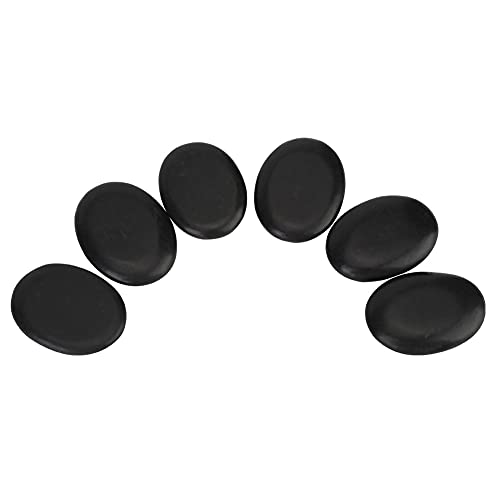 Hot Stone Massage Steine Set, 12 Stück Professional Heiß Massagesteine Natur Basalt Beheizter Lava Rock Steinmassage Einsteiger Kit Für Massagetherapie Massagetherapy Geschenk Spa Entspannung Schwarz von Tiiyee