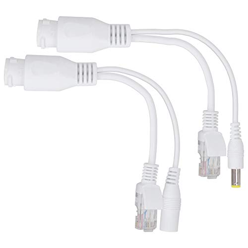 POE Splitterkabel, 2 Paare 12V Fast Ethernet Injektor Splitter Kabel Passive Power Over Adapter Set Connector Standard Injektoradapter Schalter Netzwerk Router Switches IP Telefon Kamera Weiß POE Splitterkabel, 2 Paare 12V Fast Ethernet Injektor Splitter Kabel Passive Power Over Adapter Set Connector Standard Injektoradapter Schalter Netzwerk Router Switches IP Telefon Kamera Weiß von Tiiyee
