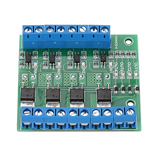 PWM 4-Kanal PLC Verstärkerplatine, Treiber Verstärker Leiterplattenmodul Digital Amplifier Board Treibermodul SPS Hochleistungsgeräte MOS FET Röhrenmodul Antriebsmodul 3-20 V bis 3,7-27 VDC 10 A von Tiiyee