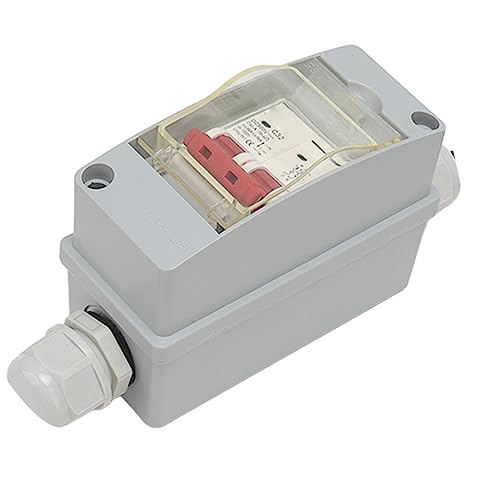 Solarpanel-Trennschalter, Schalter, Leistungsschalter, Miniatur-DC-Stromsenke, Lastschaltung mit Wasserdichtem IP65-Verteilerkasten für Systeme, PV-Häuser, (Ohne Kabel) von Tiiyee