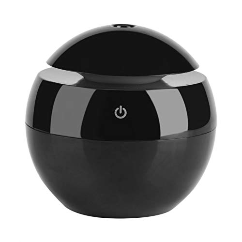 Tiiyee Aroma Diffuser, Aromatherapie Diffusoren Luftbefeuchter ätherische öle USB Kugelform Luftreiniger 130ml Mini Raumbefeuchter Ultraschall Für Schlafzimmer Büro Yoga Spa Wohnzimmer Schwarz von Tiiyee