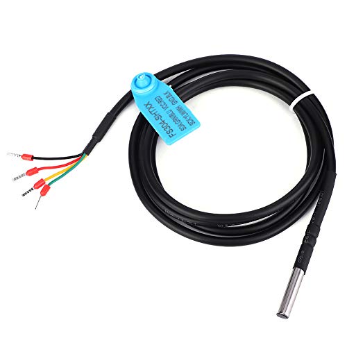 Wasserdichtes Kabel für Temperatursensor, Wärmebeständigem Thermokabel FS304 SHT30 FS304 SHT31 FS304 Digitales Thermosonden Sensormodul Edelstahl Raumthermometer Hygrometer mit Verlängerungskabel von Tiiyee