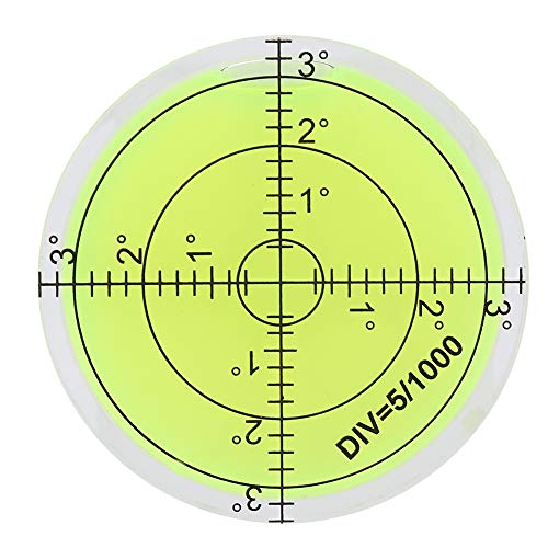 Tiiyee Bullseye Wasserwaage, 60mm Dosenlibelle Mini Luftblase Spirit Level Neigungsmesser Mit Kreisförmiger Gradmarkierung für Nivellieren Von Kameras Stativen Drehtellern Wohnmobilen Möbeln Wohnwagen von Tiiyee