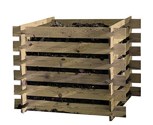 Steckkomposter Holz Kompostsilo Bausatz 100x100x70cm Komposter von TikTakToo