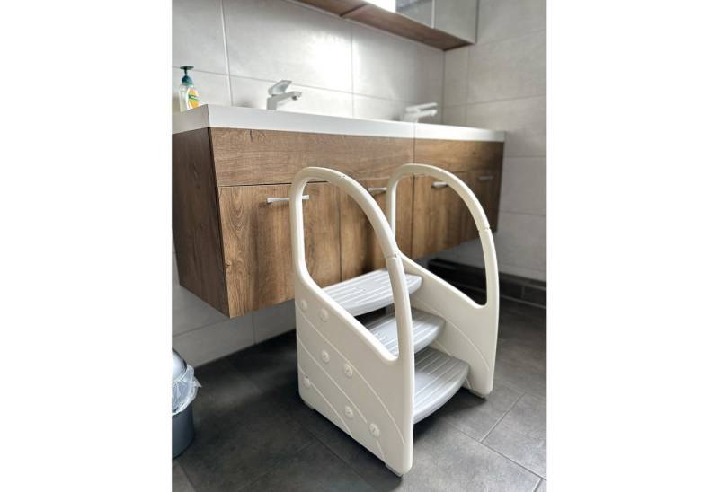 TikTakToo Arbeitshocker Kinder Tritthocker Leiter Toilettenhilfe, 3 Stufen Leiter, Waschhilfe, Toilettentreppe TikTakToo Arbeitshocker Kinder Tritthocker Leiter Toilettenhilfe, 3 Stufen Leiter, Waschhilfe, Toilettentreppe von TikTakToo
