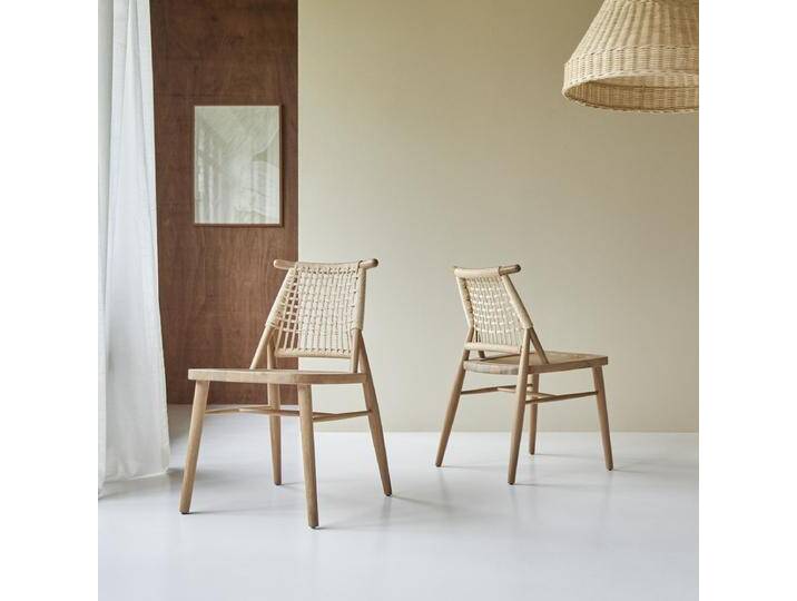 2er-Set Stühle aus massivem Akazienholz und Webware – - Natur - acacia 2er-Set Stühle aus massivem Akazienholz und Webware – - Natur - acacia von Tikamoon
