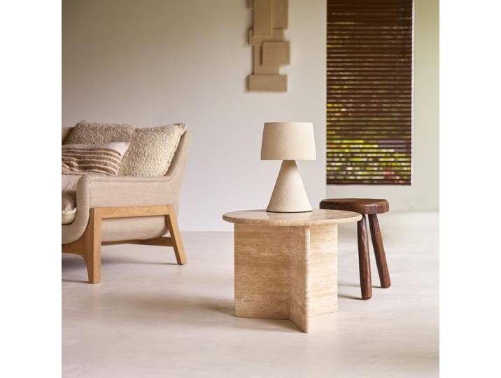 Ablagetisch aus Travertin - Natur - Travertine von Tikamoon