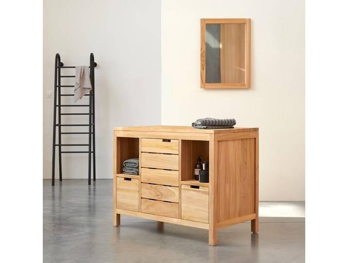 Aufbewahrungsmöbel aus massivem Teakholz, 100 cm Serena - Natur - Teak Aufbewahrungsmöbel aus massivem Teakholz, 100 cm Serena - Natur - Teak von Tikamoon