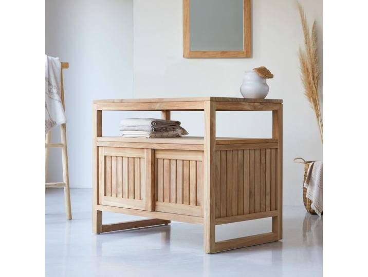 Aufbewahrungsmöbel aus massivem Teakholz, 90 cm - Natur - Teak Aufbewahrungsmöbel aus massivem Teakholz, 90 cm - Natur - Teak von Tikamoon