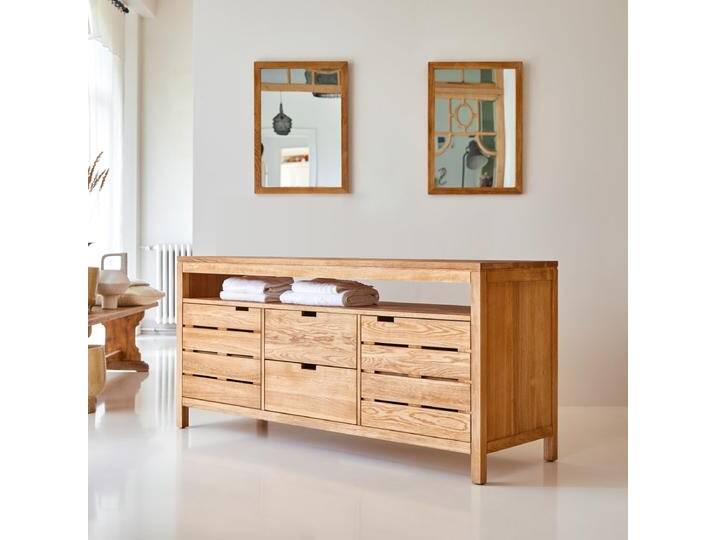 Aufbewahrungsmöbel aus massiver Eiche, 165 cm Serena - Natur - Oak Aufbewahrungsmöbel aus massiver Eiche, 165 cm Serena - Natur - Oak von Tikamoon