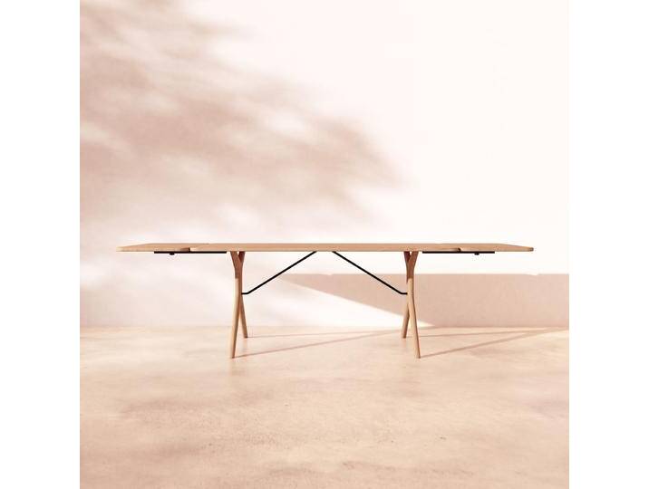 Ausziehbarer Tisch aus massiver Eiche, 6-12 Pers. - Natur - Oak von Tikamoon