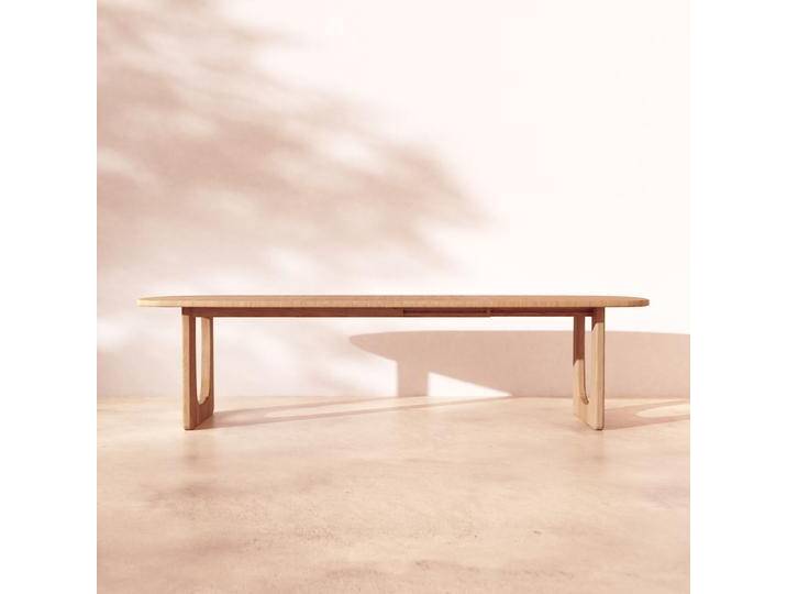 Ausziehbarer Tisch aus massiver Eiche, 8-14 Pers. Mattia - Natur - Oak von Tikamoon