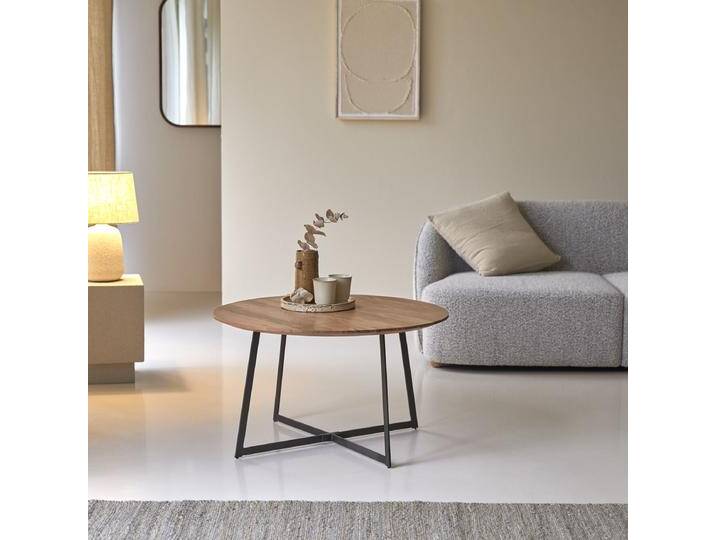 Couchtisch aus Akazienholz mit Metallfüßen rund 80 cm temis - Natur - acacia Couchtisch aus Akazienholz mit Metallfüßen rund 80 cm temis - Natur - acacia von Tikamoon