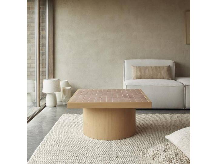 Couchtisch aus Mindiholz und Keramik - Natur - Mindi Couchtisch aus Mindiholz und Keramik - Natur - Mindi von Tikamoon