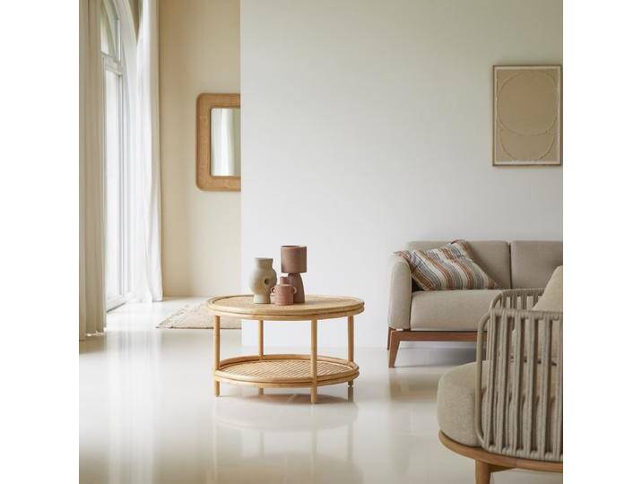 Couchtisch aus Rattan Vintage Rattan - Natur - rattan von Tikamoon