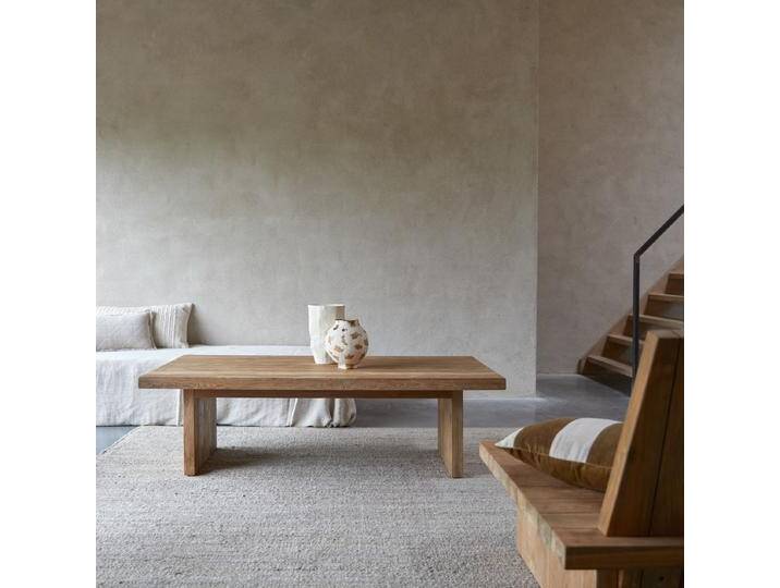 Couchtisch aus massivem, recyceltem Teakholz joaquin - Natur - Teak von Tikamoon