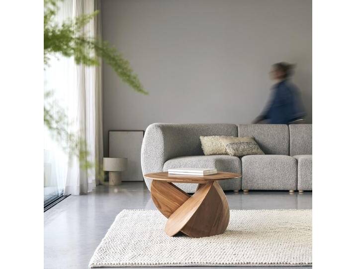 Couchtisch aus massivem Teakholz, kleines Modell - Natur - Teak von Tikamoon