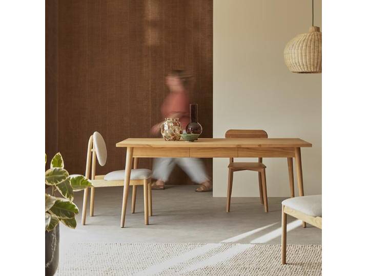 Esstisch aus Teakholz massiv Esszimmer Tisch 180x80 cm neu Tikamoon Jonak - Natur - Teak von Tikamoon