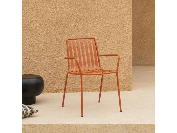 Garten Lehnstuhl aus Metall orange Gaby - Orange - Metal Garten Lehnstuhl aus Metall orange Gaby - Orange - Metal von Tikamoon