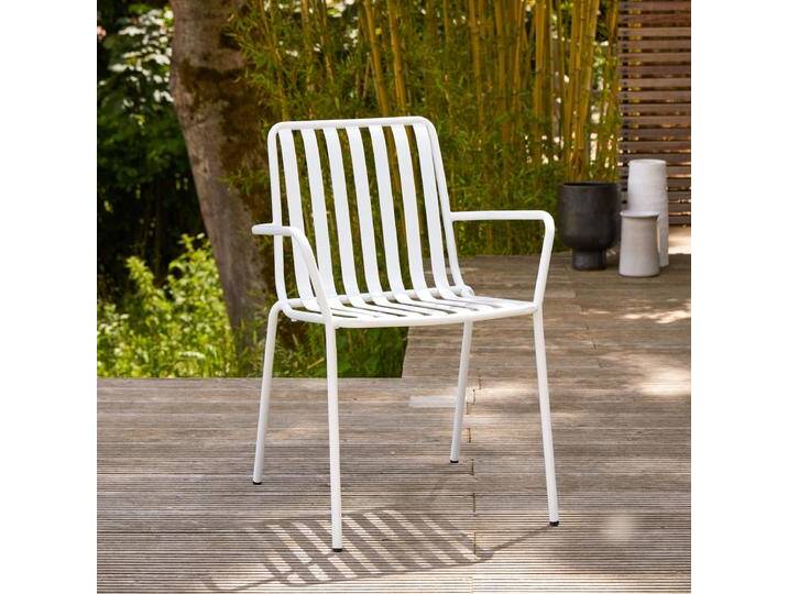 Garten Lehnstuhl aus Metall white Gaby - Weiß - Metal Garten Lehnstuhl aus Metall white Gaby - Weiß - Metal von Tikamoon