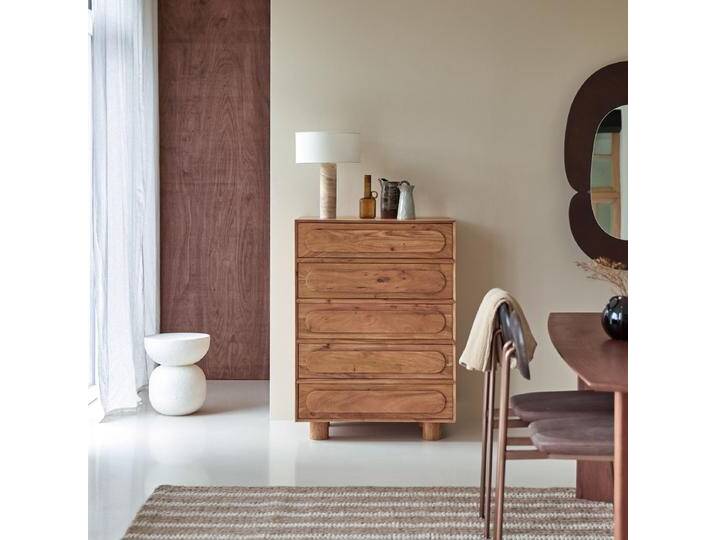 Hohe Kommode aus Akazie massiv - Natur - acacia von Tikamoon