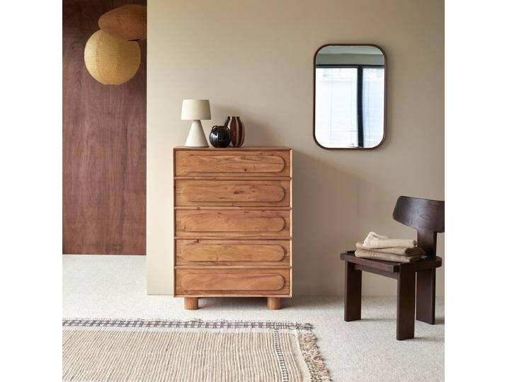 Hohe Kommode aus Akazie massiv - Natur - acacia von Tikamoon