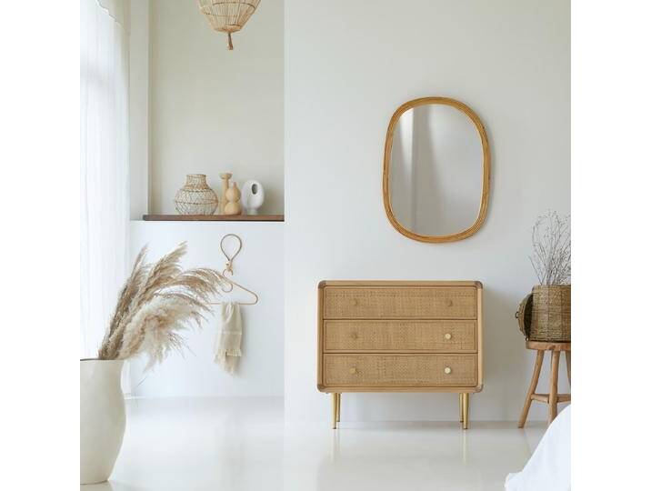 Kommode aus massiver Eiche und Rattangeflecht - Natur - Oak von Tikamoon