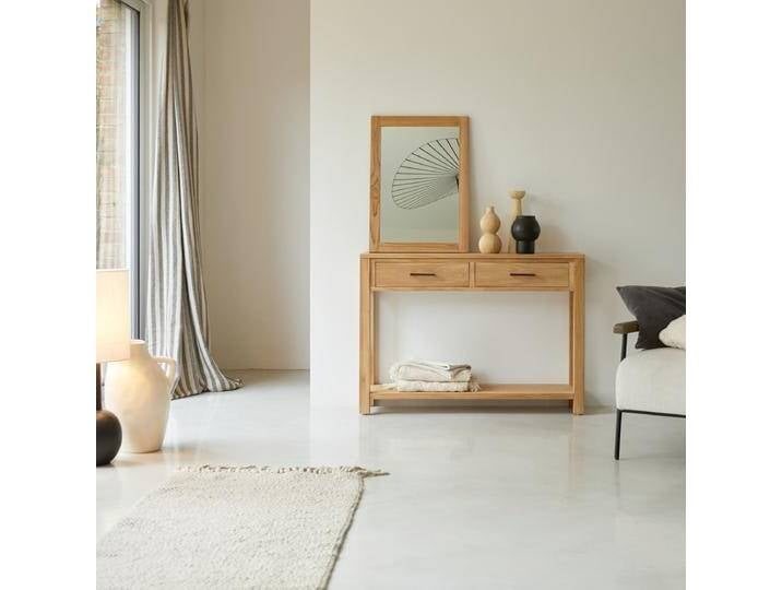 Konsole aus massivem Teakholz 110 cm breit Sideboard mit zwei Schubladen Be essential - Natur - Teak von Tikamoon