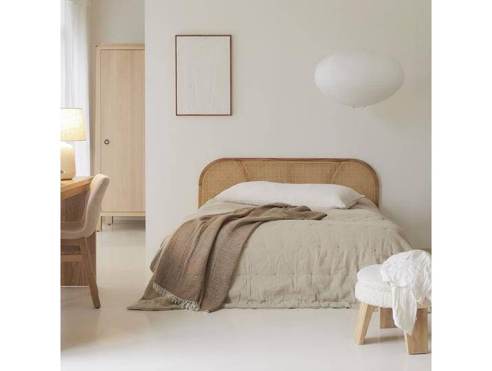 Kopfteil aus massivem Mindiholz und Rohrgeflecht 160 cm - Natur - Light mindi wood Kopfteil aus massivem Mindiholz und Rohrgeflecht 160 cm - Natur - Light mindi wood von Tikamoon