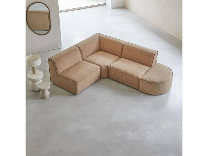 Modul-Ecksofa aus camelfarbenem Stoff, 4–5 Sitzplätze Dario - Braun - Fabric Modul-Ecksofa aus camelfarbenem Stoff, 4–5 Sitzplätze Dario - Braun - Fabric von Tikamoon