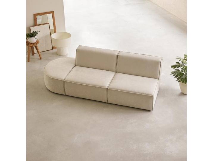 Modul-Sitzbank mit beigefarbenem Stoffbezug, 2-Sitzer Dario - Beige - Fabric Modul-Sitzbank mit beigefarbenem Stoffbezug, 2-Sitzer Dario - Beige - Fabric von Tikamoon