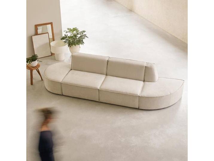 Modulsofa mit beigefarbenem Stoffbezug, 2/3-Sitzer Dario - Beige - Fabric Modulsofa mit beigefarbenem Stoffbezug, 2/3-Sitzer Dario - Beige - Fabric von Tikamoon