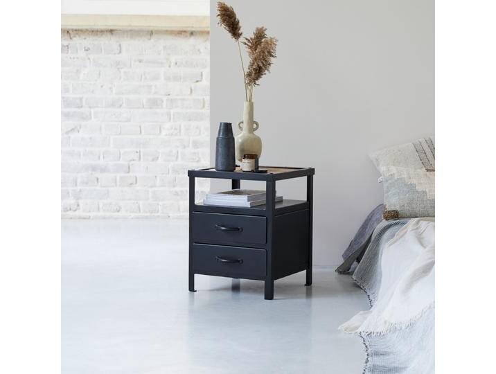 Nachttisch aus Metall Industrial - Schwarz - Metal von Tikamoon