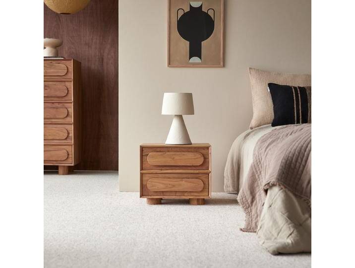 Nachttisch aus massivem Akazienholz 2 Schubladen Olga - Natur - acacia von Tikamoon