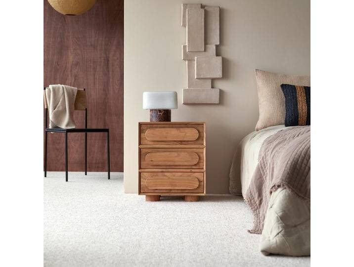 Nachttisch aus massivem Akazienholz 3 Schubladen Olga - Natur - acacia von Tikamoon